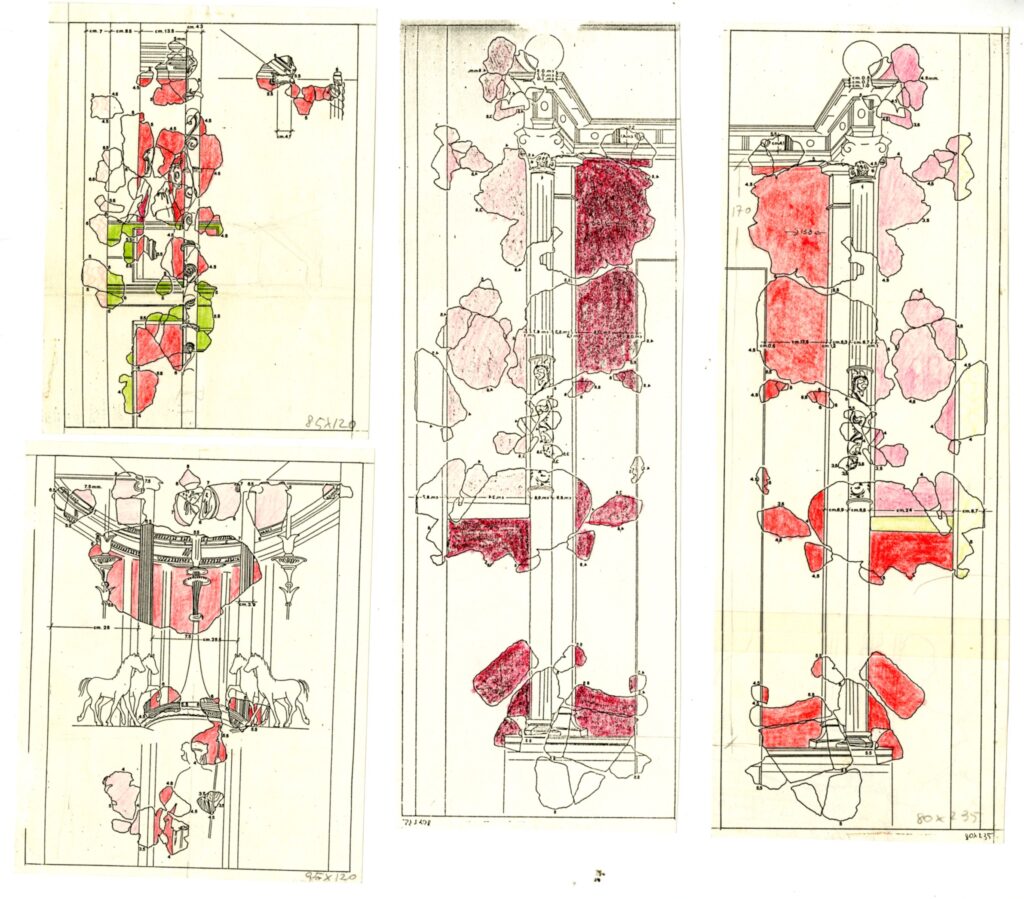 Alcuni schizzi degli affreschi di Fiesole conservati nell’archivio del Centro di Restauro